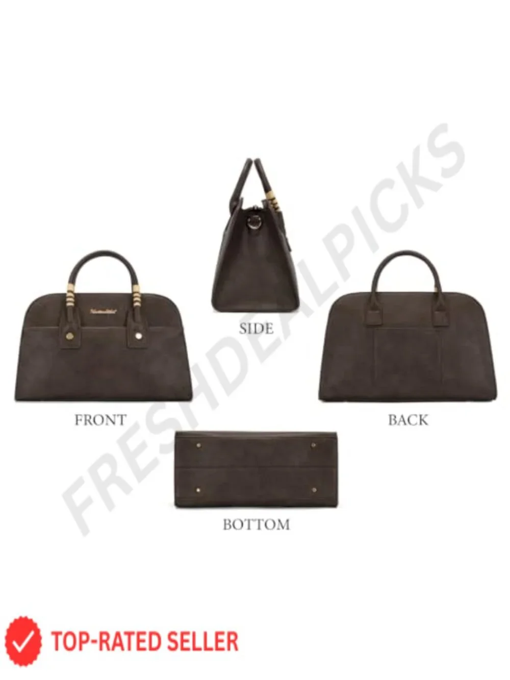 Structured Satchel Bag Women Top Handle Crossbody Faux Leather Purse